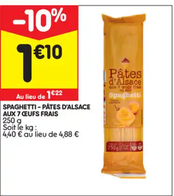 Leader Price Spaghetti - Pâtes d'Alsace aux 7 œufs frais offre