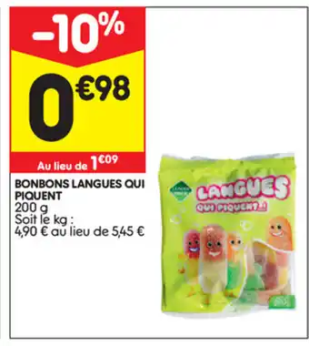 Leader Price Bonbons Langues Qui Piquent offre