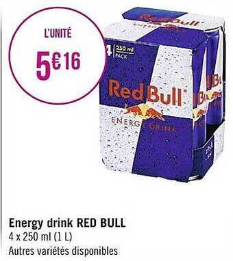 Casino Supermarchés Energy Drink Red Bull offre