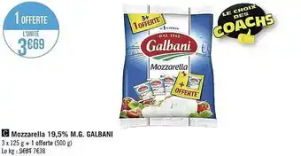 Casino Supermarchés Mozzarella 19,5% M.g. Galbani offre