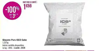 Casino Supermarchés Glaçons Purs Ice3 Cube offre