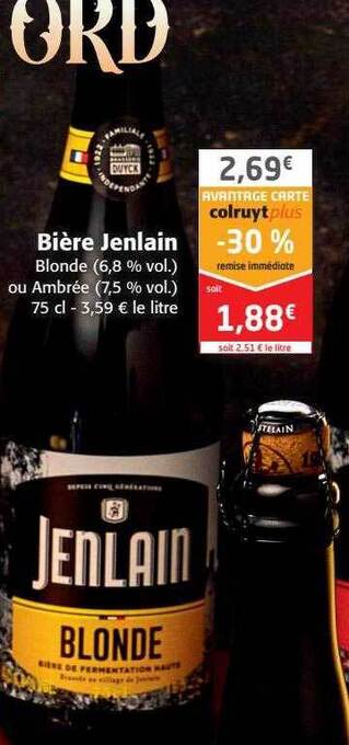Colruyt Bière Jenlain offre