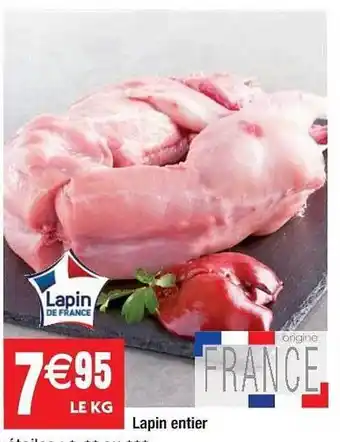 Cora x Carrefour Lapin Entier offre