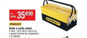 Cora x Carrefour Boîte à Outils Métal Stanley offre
