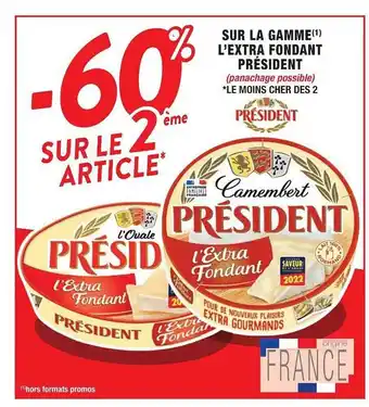 Cora x Carrefour La Gamme L'extra Fondant Président offre