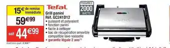 Cora x Carrefour Tefal Grill Panini offre