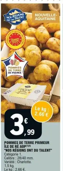 E.Leclerc Pommes De Terre Primeur île De Ré Aop offre