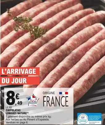 E.Leclerc Chipolatas Longues Nature offre
