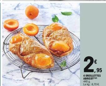 E.Leclerc 4 Oreillettes Abricot offre