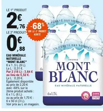 E.Leclerc Eau Minérale Naturelle offre