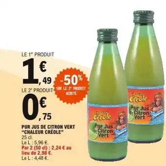 E.Leclerc Pur Jus De Citron Vert offre