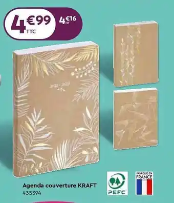 Calipage Agenda Couverture Kraft offre