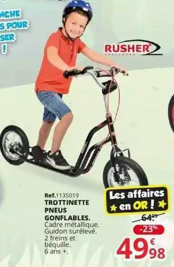Trottinette Pneus Gonflables Rusher