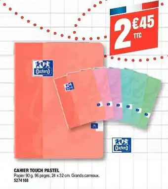 Plein ciel Cahier Touch Pastel offre