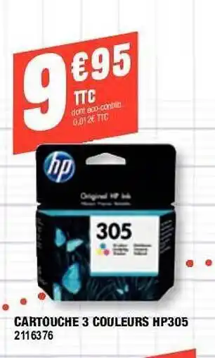 Plein ciel Cartouche 3 Couleurs Hp305 offre