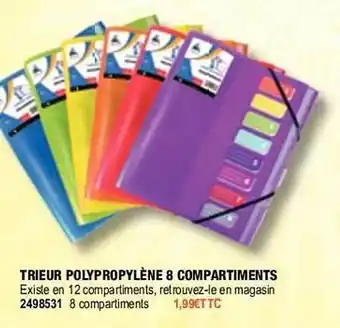 Plein ciel Trieur Polypropylène 8 Compartiments offre