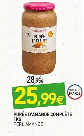 naturéO Purée D'amande Complète 1 Kg Perl'amande offre