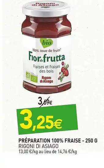 naturéO Préparation 100% Fraise Rigoni Di Asiago offre