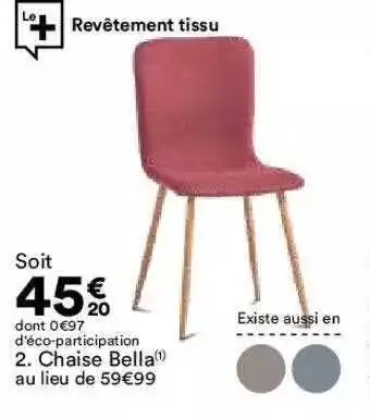 BUT Chaise Bella offre