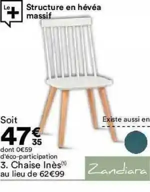 BUT Chaise Inès Zandiara offre
