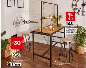 BUT Mange Debout Quito, Tabouret De Bar Essia offre
