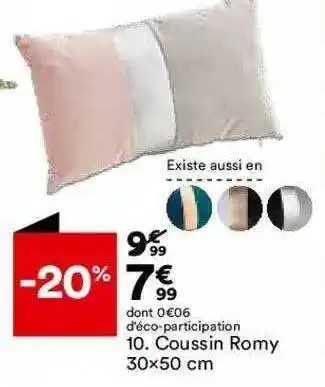 BUT Coussin Romy 30 X 50 Cm offre