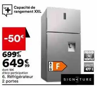 BUT Réfrigérateur 2 Portes Signature offre