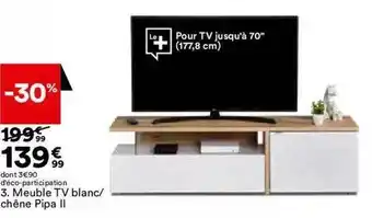 BUT Meuble Tv Blanc-chêne Pipa II offre