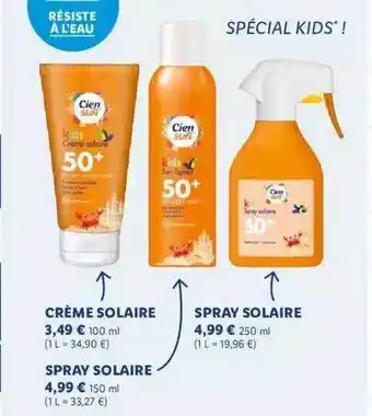 Lidl Crème Solaire, Spray Solaire Cien offre