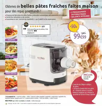 M6 Boutique Multi Pasta offre