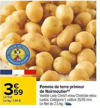Carrefour Pomme De Terre Primeur De Noirmoutier offre