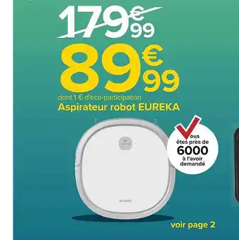 Carrefour Aspirateur Robot Eureka offre