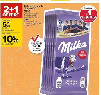 Carrefour Tablettes De Chocolate offre
