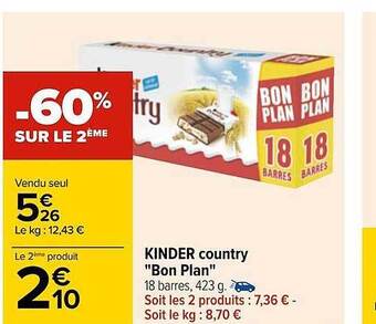Carrefour Kinder Country offre