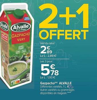 Carrefour Gazpacho Alvalle offre