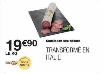 Monoprix Saucisson Sec Nature offre