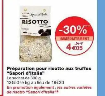 Préparation Pour Risotto Aux Truffes