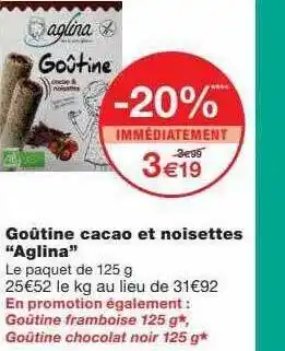 Monoprix Goûtine Cacao Et Noisettes offre