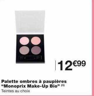 Monoprix Palette Ombres à Paupières offre