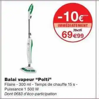 Monoprix Balai Vapeur offre