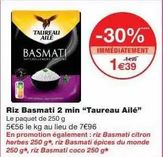 Monoprix Riz Basmati 2 Min offre
