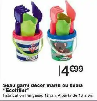 Seau Garni Décor Marin Ou Koala