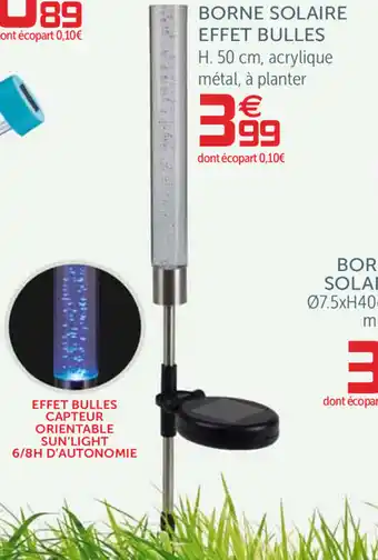 Borne Solaire Effet Bulles