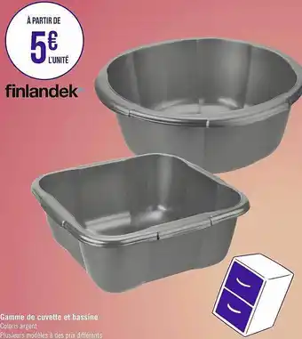 Géant Casino Finlandek Gamme De Cuvette Et Bassine offre