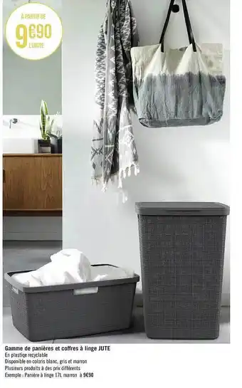 Gamme De Panières Et Coffres à Linge Jute