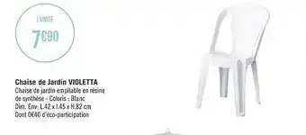 Géant Casino Chaise De Jardin Violetta offre