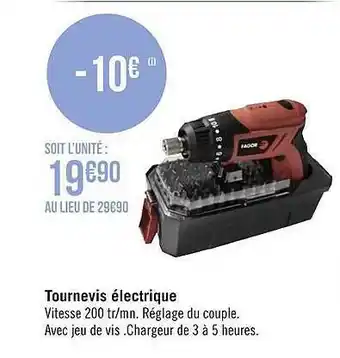 Géant Casino Tournevis électrique offre