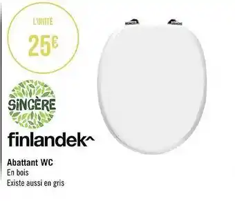 Géant Casino Finlandek Abattant Wc Sincère offre