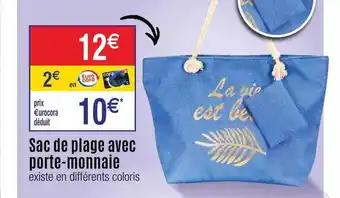 Cora x Carrefour Sac De Plage Avec Porte-monnaie offre