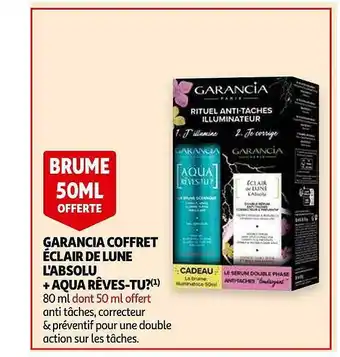 Auchan Garancia Coffret éclair De Lune L'absolu + Aqua Rêves-tu? offre